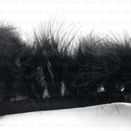 Pióra na taśmie 8cm/1y  czerń  4163