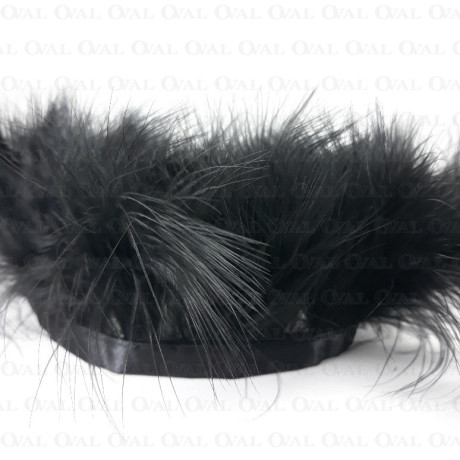 Feathers on tape 8cm/1y black 4163