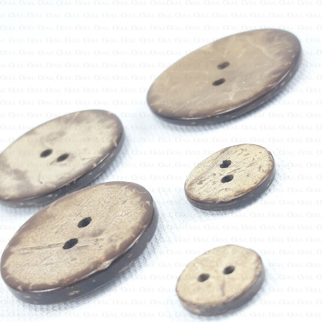 Coconut buttons pack of 10 pcs, assorted sizes 4164