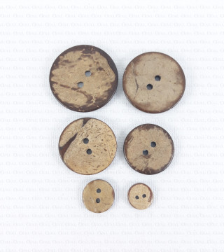 Coconut buttons pack of 10 pcs, assorted sizes 4164