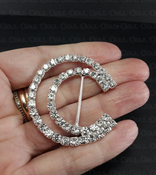 Decorative buckle with rhinestones 1488