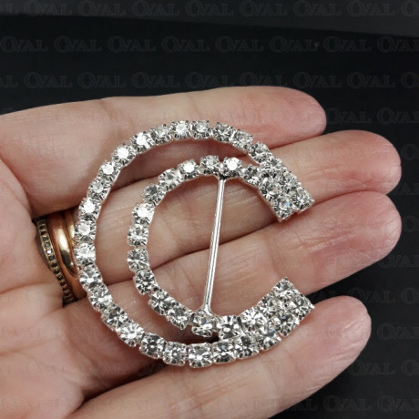 Decorative buckle with rhinestones 1488