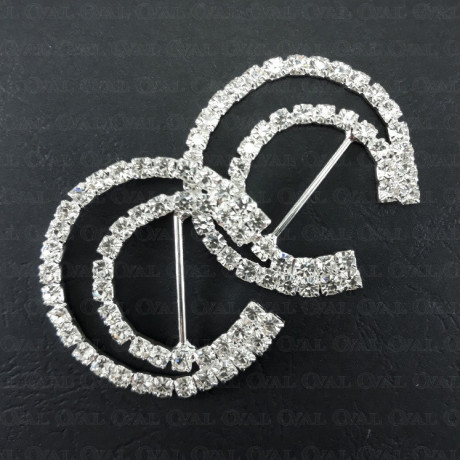 Decorative buckle with rhinestones 1488