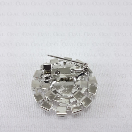 Broszka metalowa z kamieniami  1573