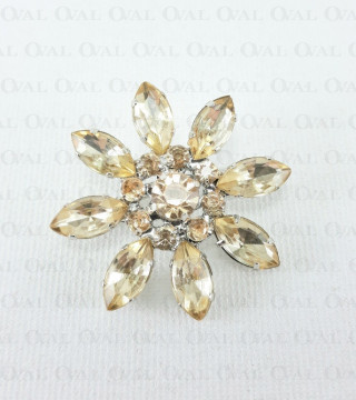 Metal brooch with stones 2207