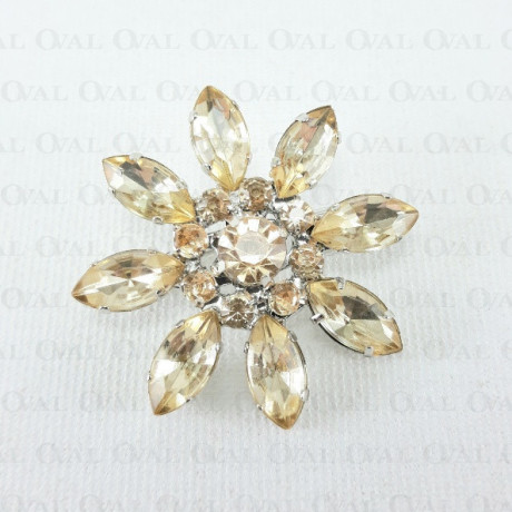 Metal brooch with stones 2207