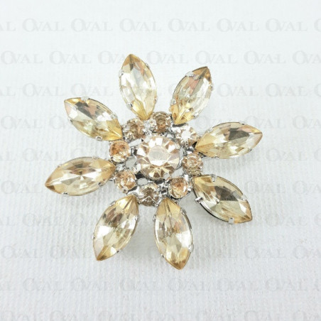 Metal brooch with stones 2207