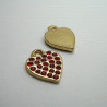 Decorative heart pendant with rhinestones No. 988