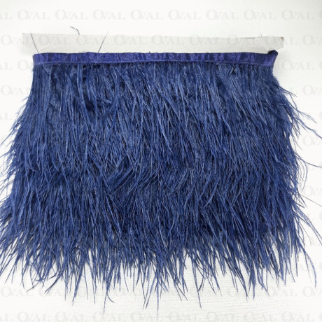 Feathers on navy ribbon 11cm/1 yard 4167
