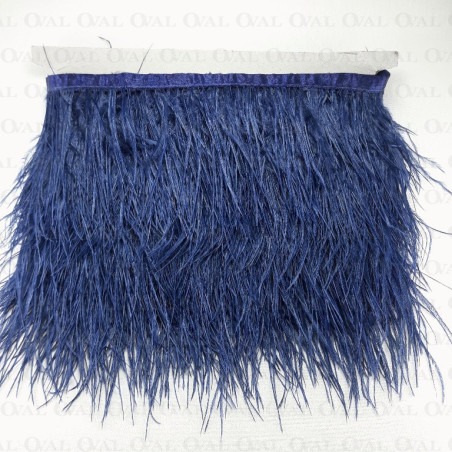 Feathers on navy ribbon 11cm/1 yard 4167