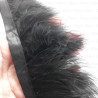 Feathers on ribbon 8cm/10m black 4169
