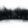 Feathers on ribbon 8cm/10m black 4169
