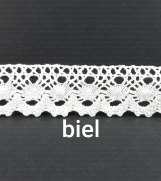 Koronka bawełniana  28mm/20yard  biel  3169