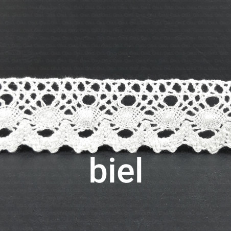 Koronka bawełniana  28mm/20yard  biel  3169