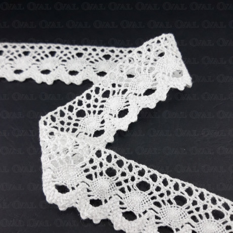 Cotton lace 28mm/20 yards white 3169