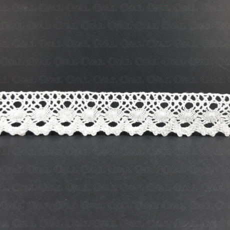 Cotton lace 28mm/20 yards white 3169