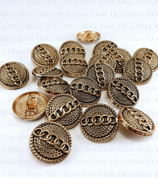 Metal button 22mm / 10 or 100 pcs 4772