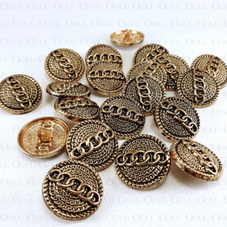 Metal button 22mm / 10 or 100 pcs 4772