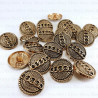 Metal button 22mm / 10 or 100 pcs 4772