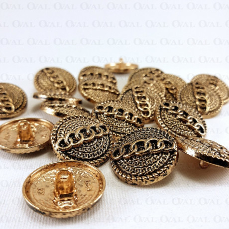 Metal button 22mm / 10 or 100 pcs 4772