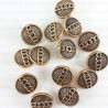 Metal button 18mm / 10 or 100 pcs 4773