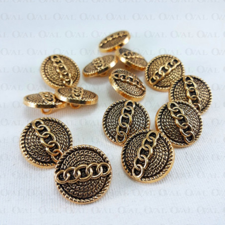 Metal button 18mm / 10 or 100 pcs 4773