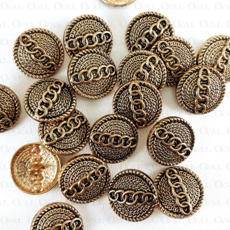 Metal button 18mm / 10 or 100 pcs 4773