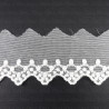 Lace, embroidery on tulle 60 mm / 15.5 yds, 19.5 yds or 1 yd white 4775