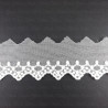 Lace, embroidery on tulle 60 mm / 15.5 yds, 19.5 yds or 1 yd white 4775
