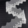 Lace, embroidery on tulle 60 mm / 15.5 yds, 19.5 yds or 1 yd white 4775