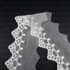 Lace, embroidery on tulle 60 mm / 15.5 yds, 19.5 yds or 1 yd white 4775