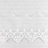 Lace, embroidery on tulle 60 mm / 15.5 yds, 19.5 yds or 1 yd white 4775