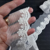 Lace embroidery on tulle 45mm/20y or 1y cream 4776