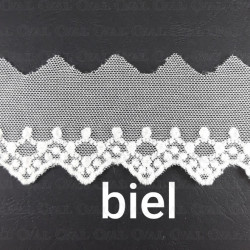 Koronka haft na tiulu 60mm biel 4775 Koronka haft na tiulu 60mm biel 4775