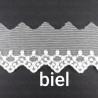 Lace, embroidery on tulle 60 mm / 15.5 yds, 19.5 yds or 1 yd white 4775