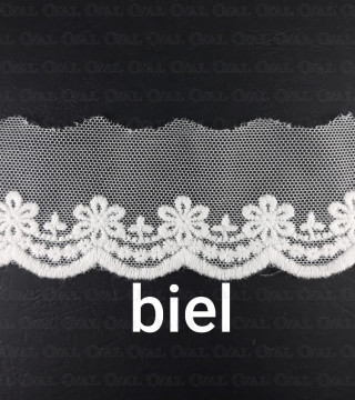 Koronka haft na tiulu 45mm/20y  biel  4777