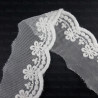 Lace embroidery on tulle 45mm/19.5 Y white 4777