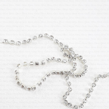 Cubic zirconia chain 2, 3, 4 mm / 1 or 10 yards 2485