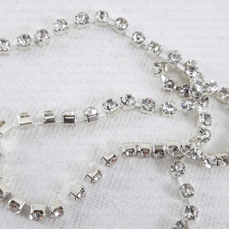 Cubic zirconia chain 2, 3, 4 mm / 1 or 10 yards 2485