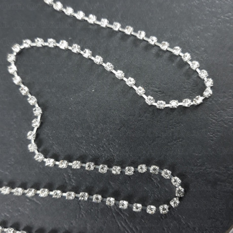 Cubic zirconia chain 2, 3, 4 mm / 1 or 10 yards 2485