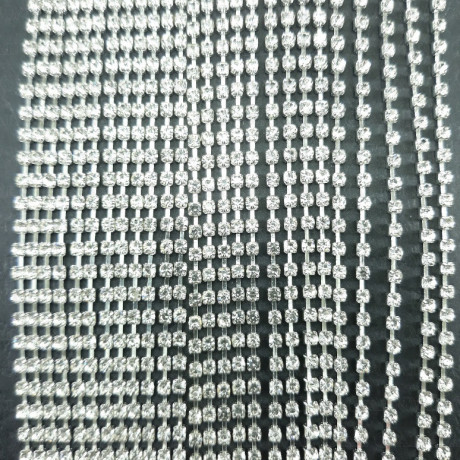 Cubic zirconia chain 2, 3, 4 mm / 1 or 10 yards 2485