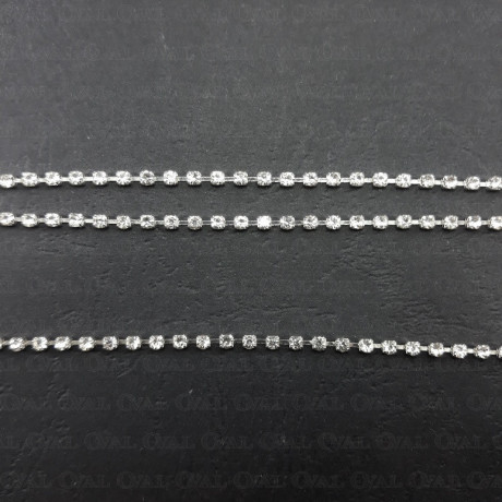 Cubic zirconia chain 2, 3, 4 mm / 1 or 10 yards 2485