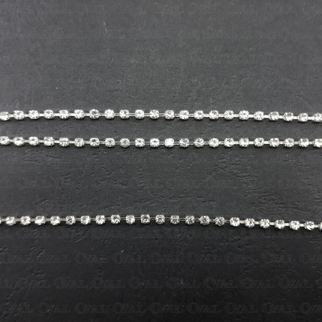 Cubic zirconia chain 2, 3, 4 mm / 1 or 10 yards 2485