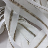 Metal zips 16, 60 cm, white and ecru, closed-end 2053