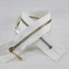 Metal zips 16, 60 cm, white and ecru, closed-end 2053