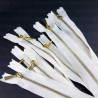 Metal zips 16, 60 cm, white and ecru, closed-end 2053