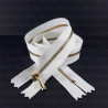 Metal zips 16, 60 cm, white and ecru, closed-end 2053