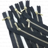 16 cm black non-separable metal zips 2029