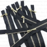 16 cm black non-separable metal zips 2029
