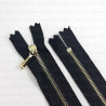 16 cm black non-separable metal zips 2029